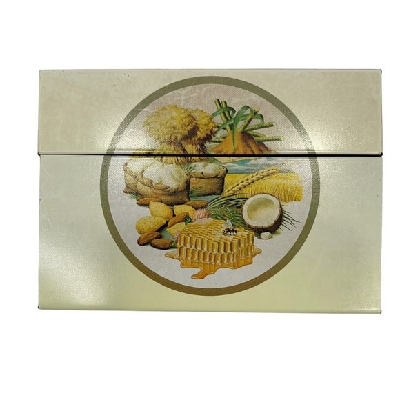 Vintage C.W. Post Cereal Recipe Card Box Tin Metal Advertising Kitchen Decor - Picture 5 of 11